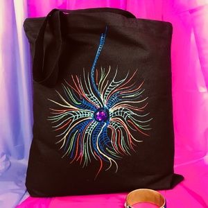 Hand painted tote bag